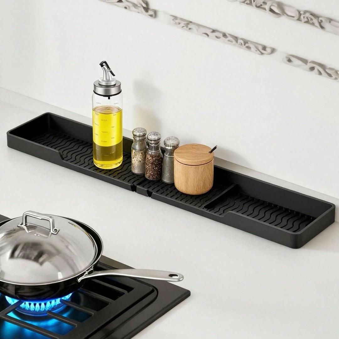 Heat Resistant 30inch Stove Back Rack, Space Saving Storage Solution To Declutter Your Kitchen Counter Stovetop. — view 1
